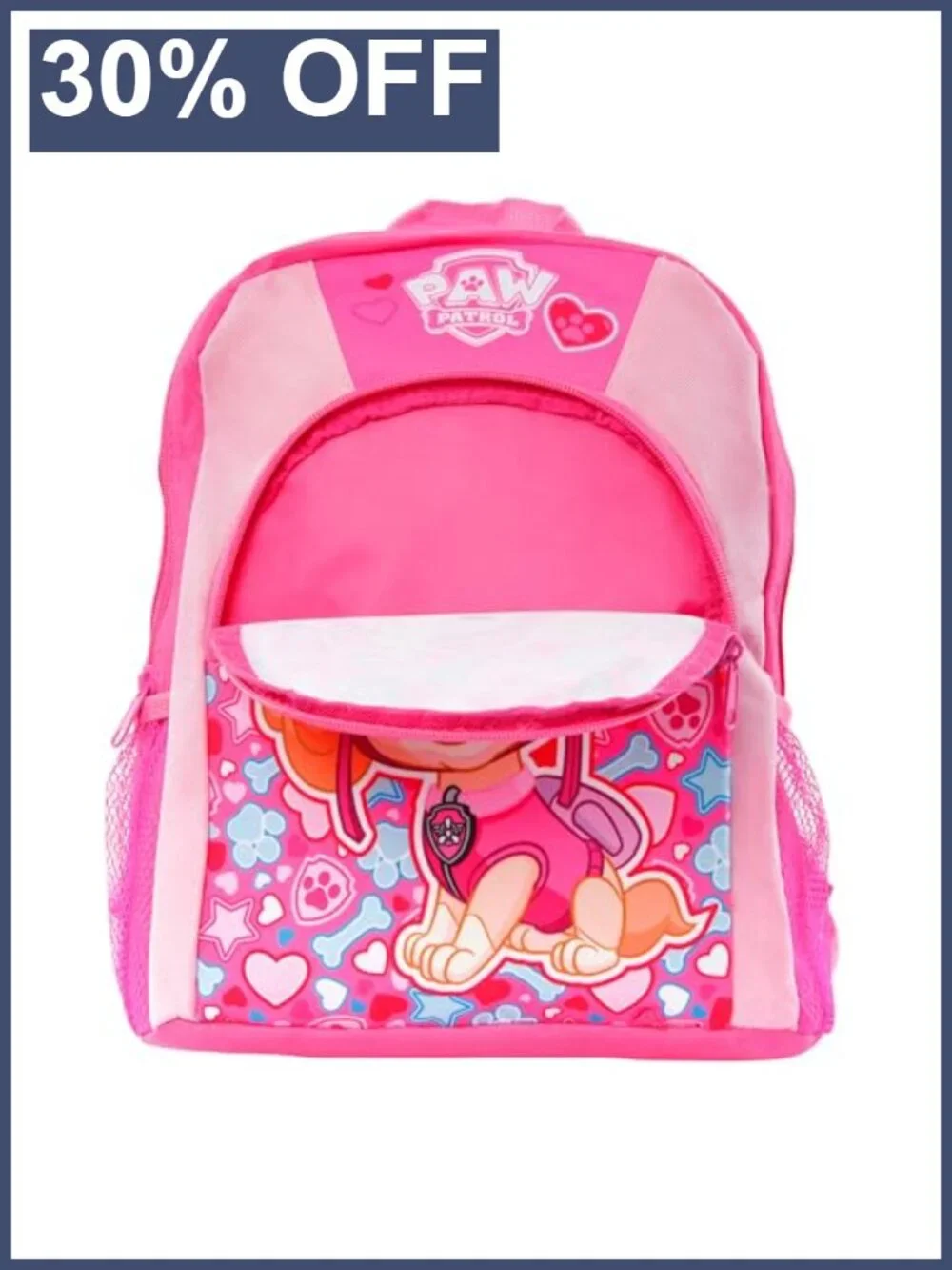 Paw Patrol Skye Daypack Backpack for Kids, Adjustable Straps, 3 Pockets, School